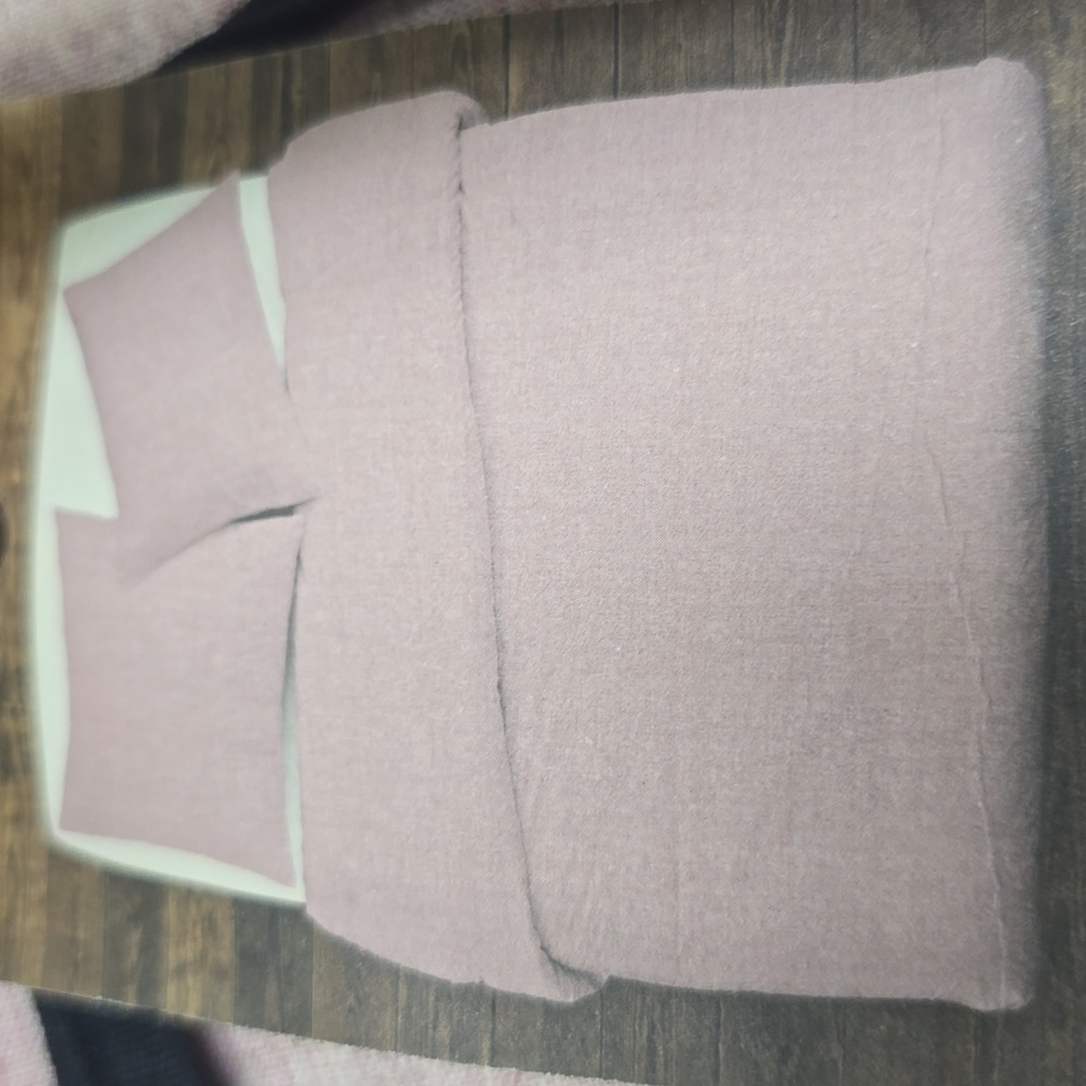 West Elm Belgian Flax Linen Fiber Dyed Duvet Cover, King, Vintage Rose - Picture 6 of 12